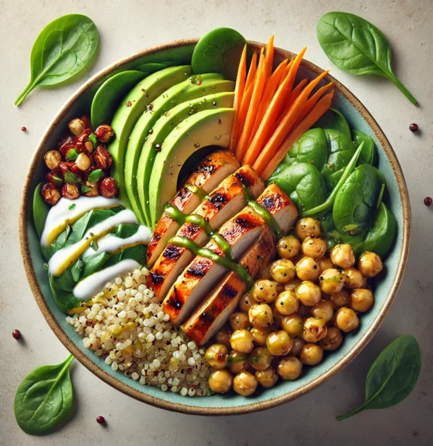 Buddha Bowl Protéiné au Poulet Mariné