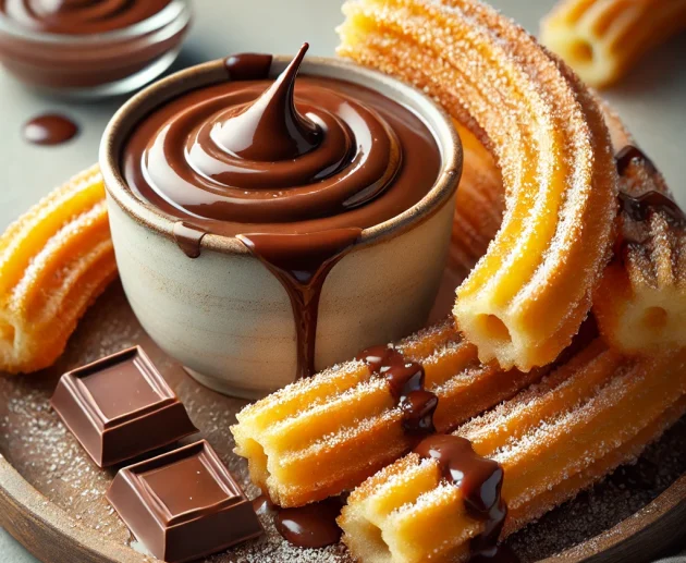 Churros Maison Croustillants avec Sauce Chocolat