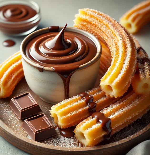 Churros Maison Croustillants avec Sauce Chocolat