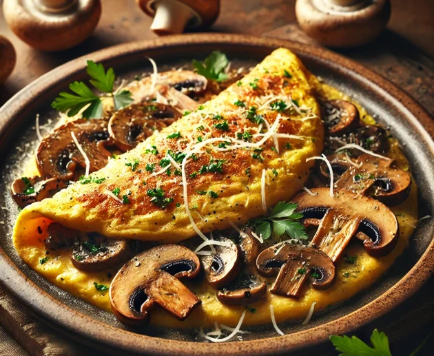 Omelette Express aux Champignons & Parmesan