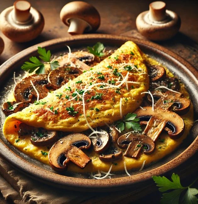 Omelette Express aux Champignons & Parmesan