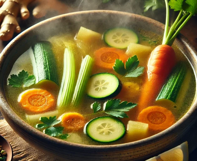 Soupe Detox au Gingembre & Légumes