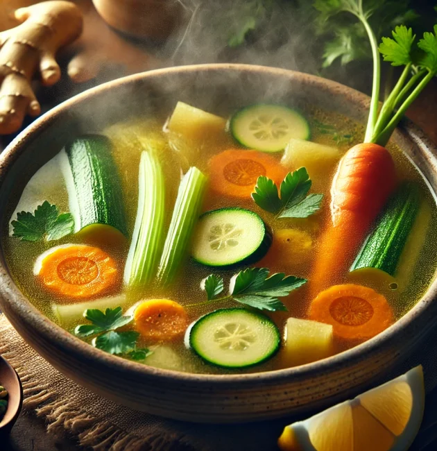 Soupe Detox au Gingembre & Légumes
